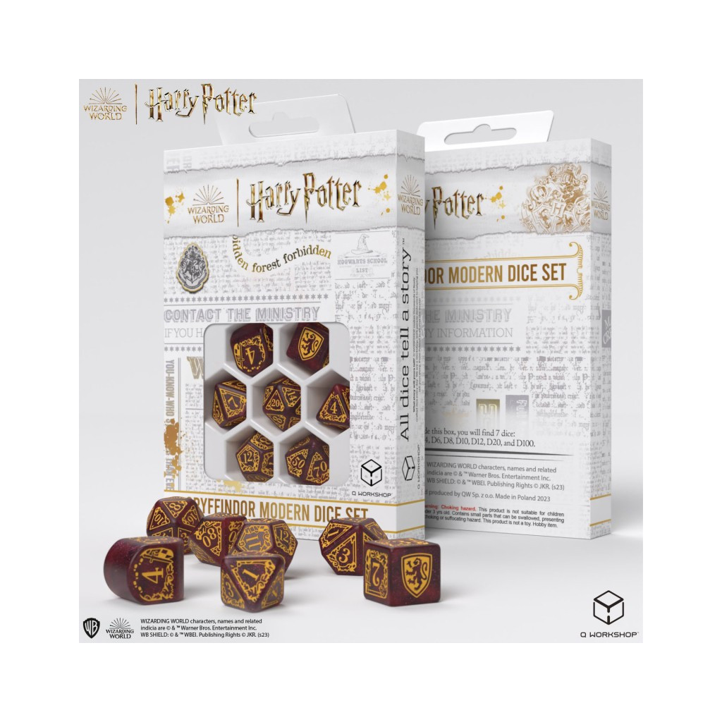 Harry Potter - Set de dés Modernes Gryffondor Rouge