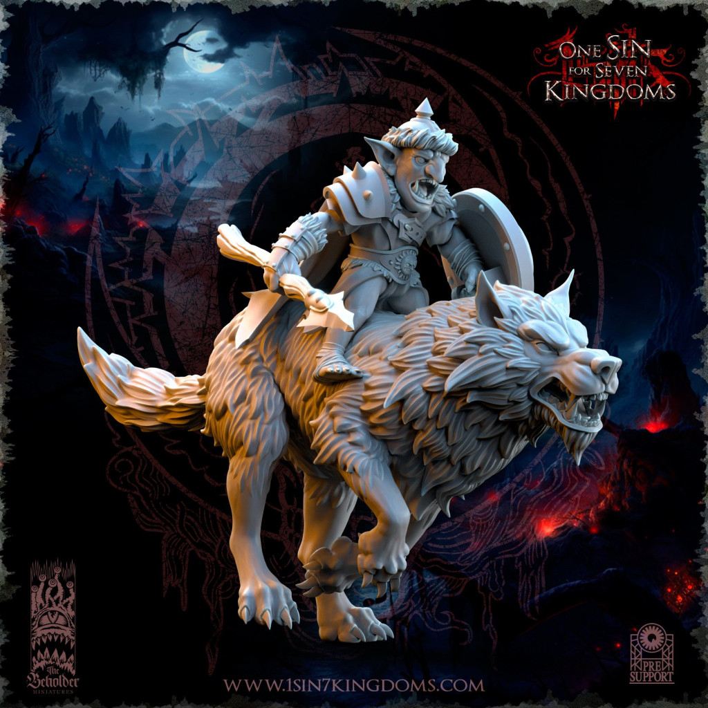 The Beholder Miniatures - Gobelins - Chevaucheurs de Loups