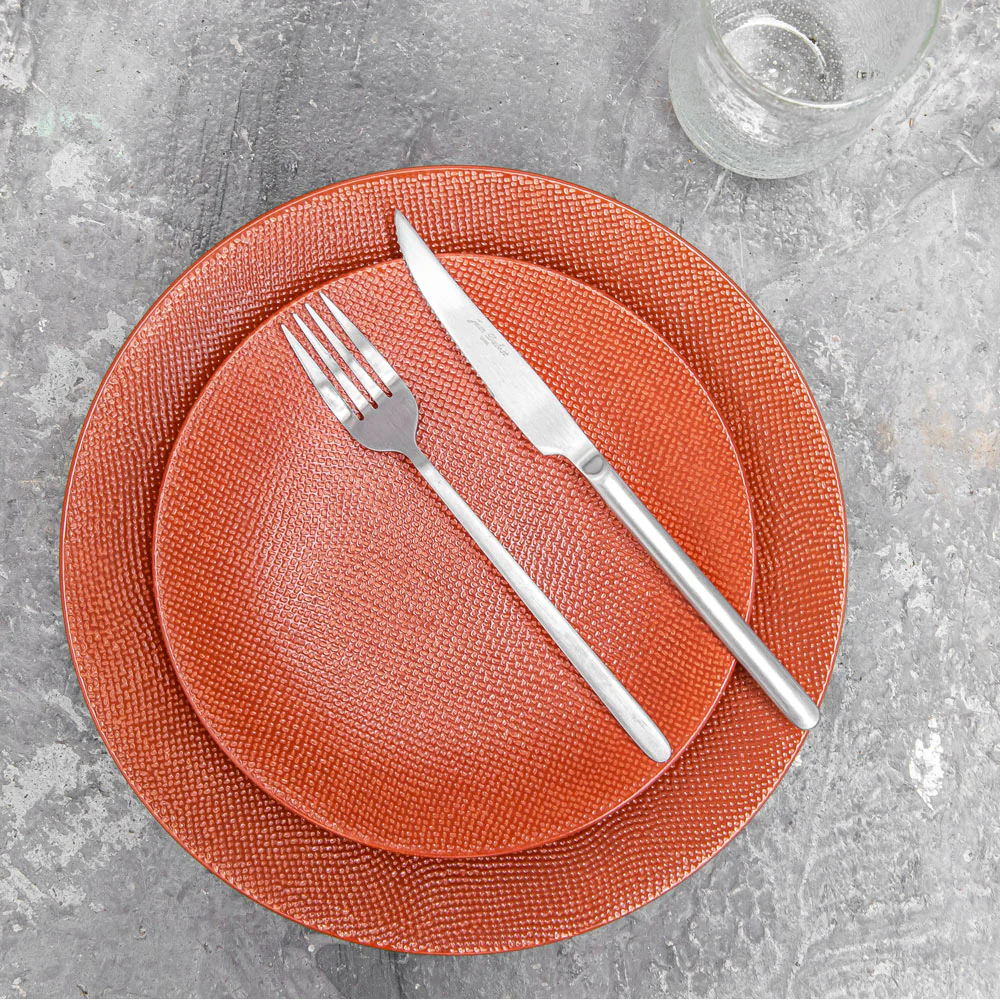 Assiette plate Vésuvio terra 27 cm (lot de 6) Table passion