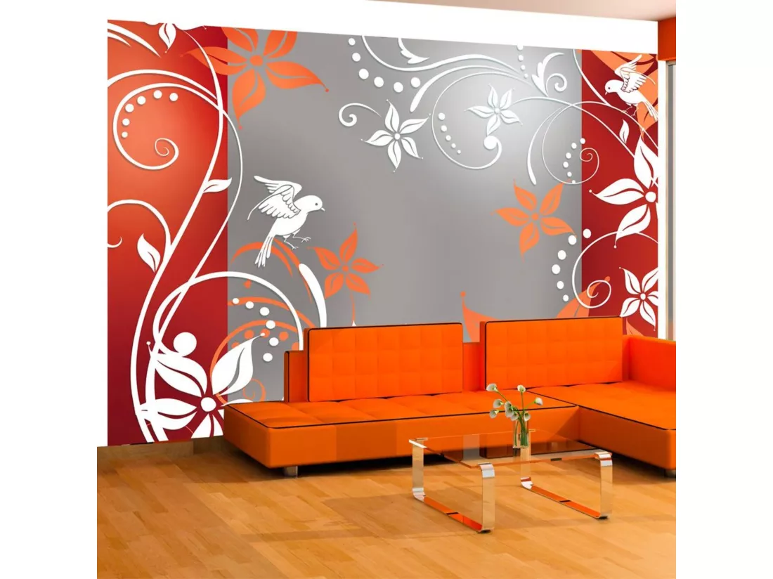 Papier peint fantaisie florale II - 350 x 245 cm