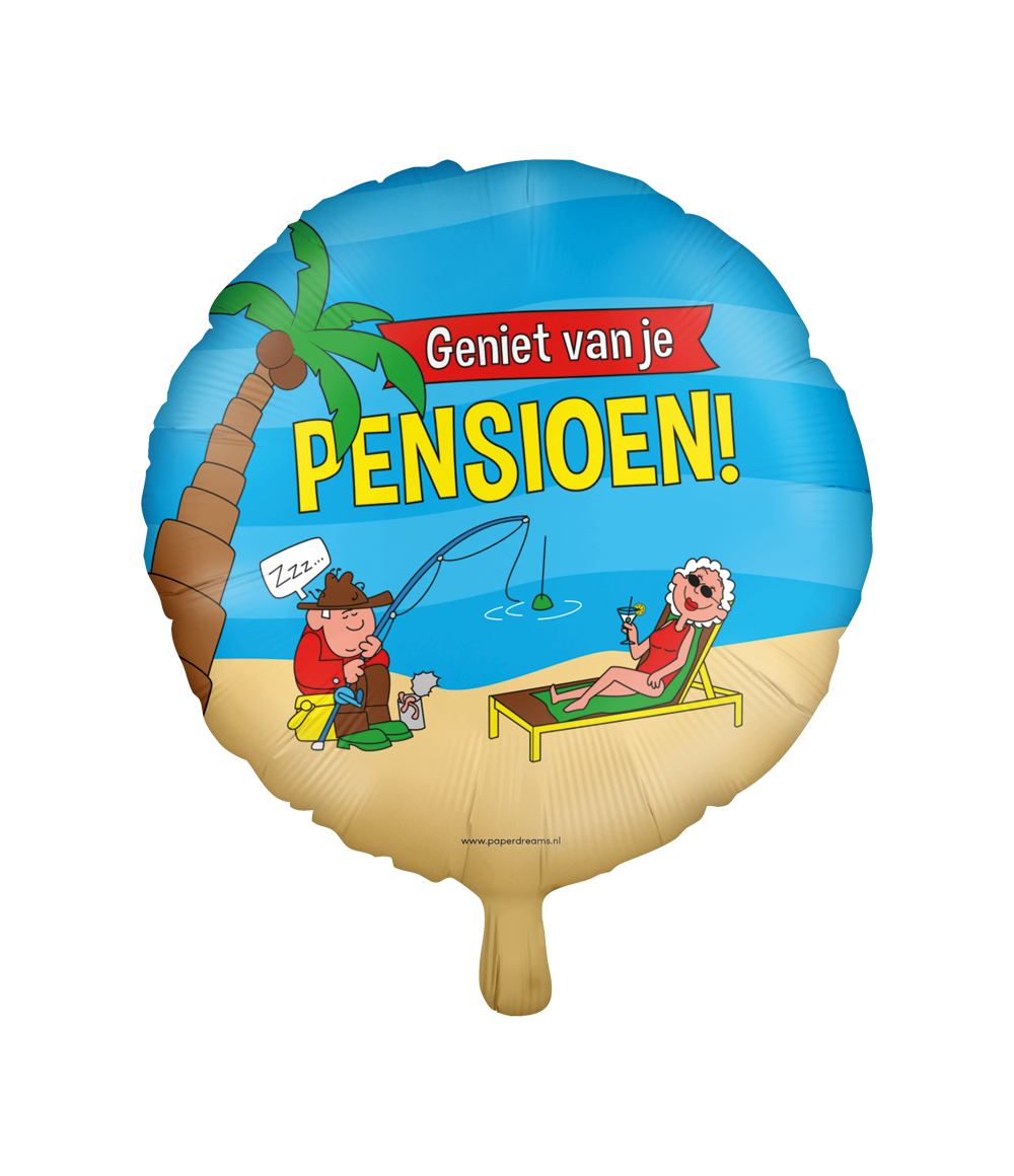 Helium Ballon Pensioen Cartoon Leeg 30cm