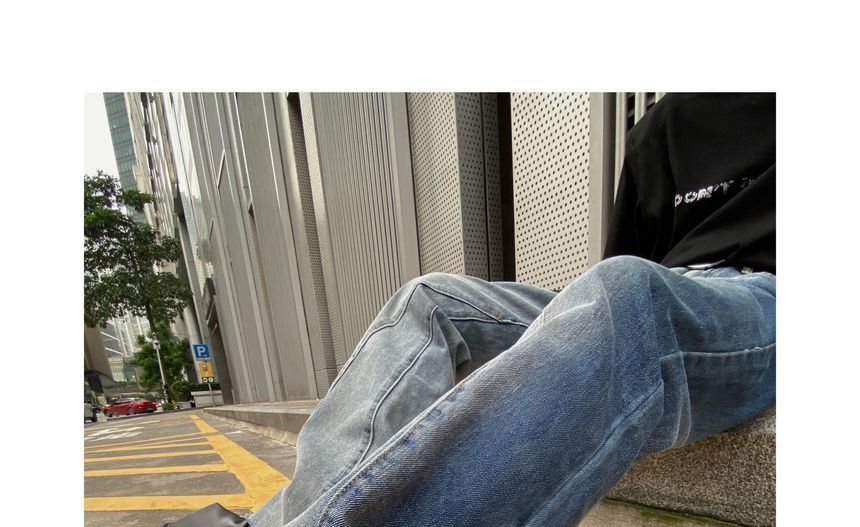 Kooklay - Wijde jeans met wijde pijpen en panelen met gemiddelde taillehoogte