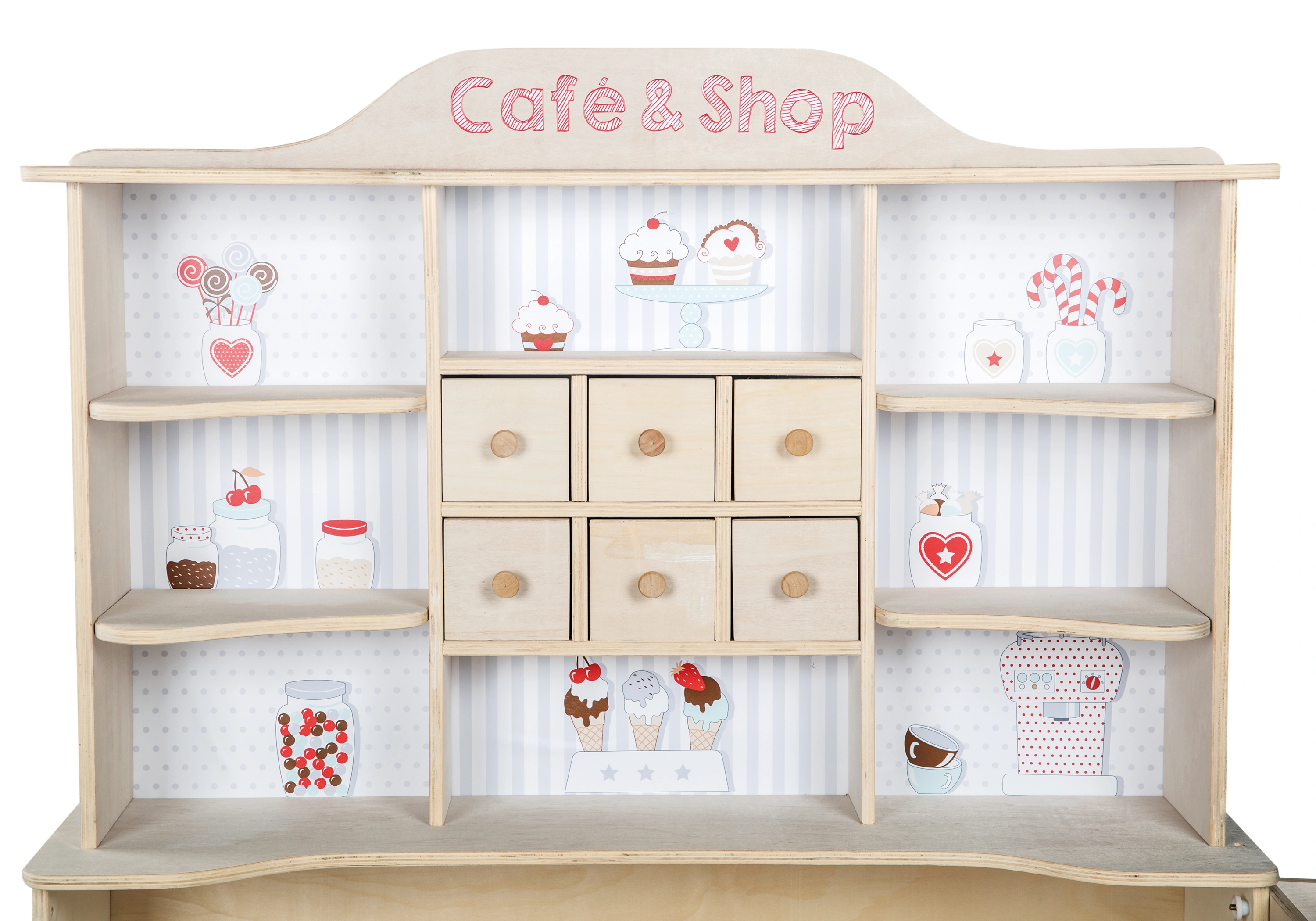 Verkaufsstand CAFE & SHOP mit Zubehör