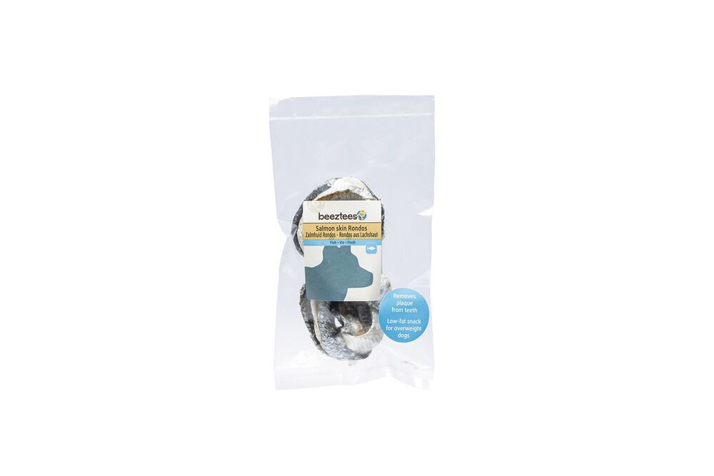Beeztees Zalmhuid - Hondensnack - 75 Gram - zalm