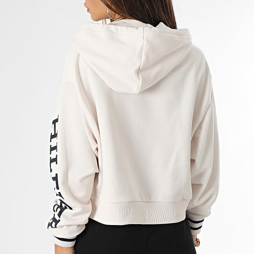 Sweat Capuche Crop Femme Monotype 9140 Beige