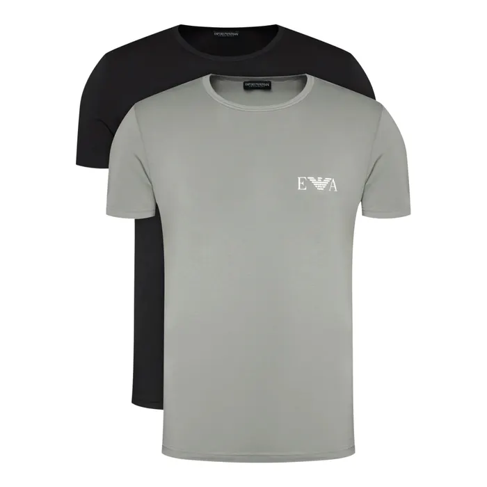 Emporio Armani Bold Monogram Crew T-shirt Heren (2-pack)
