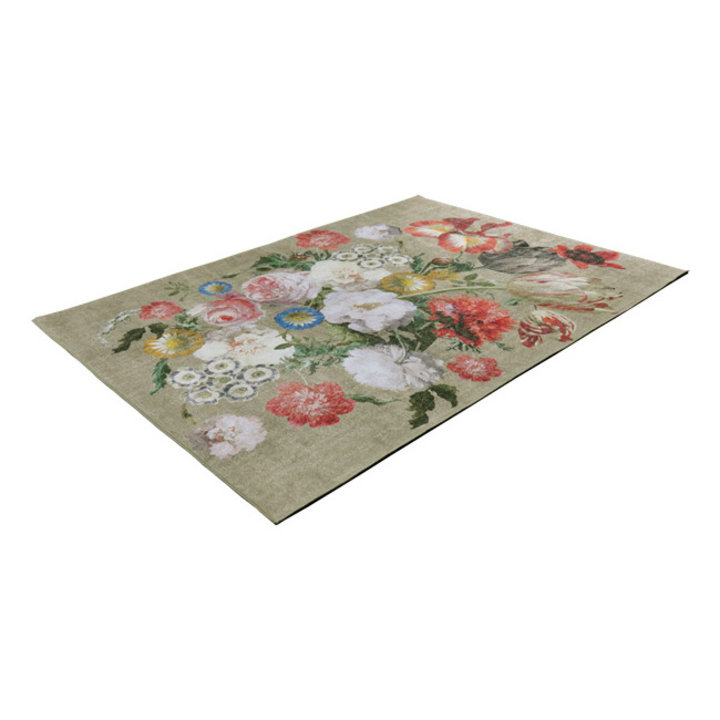 Bloemen vloerkleed - Fleur Beige/Multi | Kleurrijk
