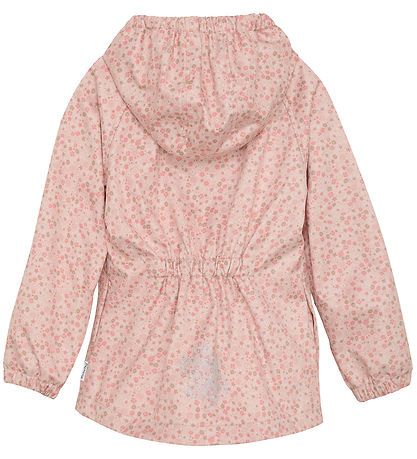 Minymo Softshelljakke - Peach Beige m. Blomster