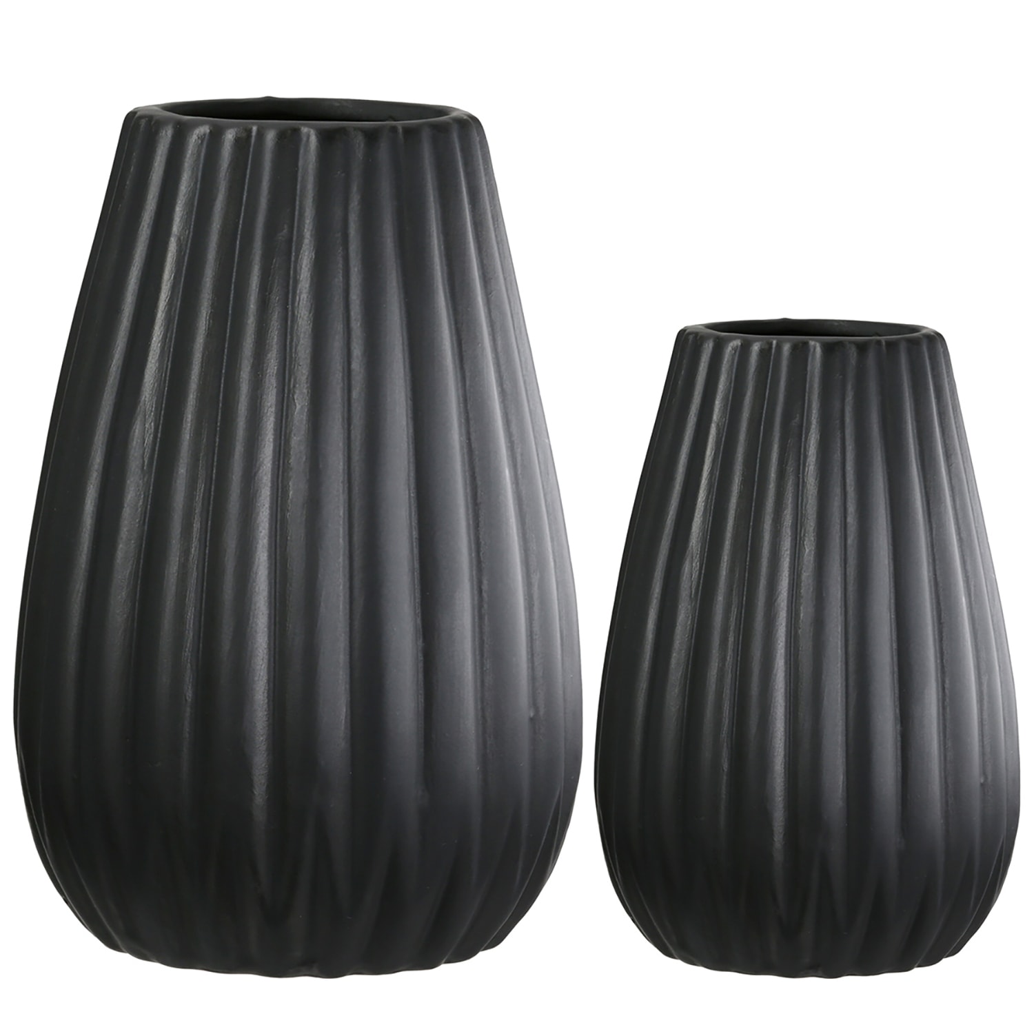 Casablanca by Gilde Tischvase »2tlg. Set Vase Piega schwarz H.17 cm«
