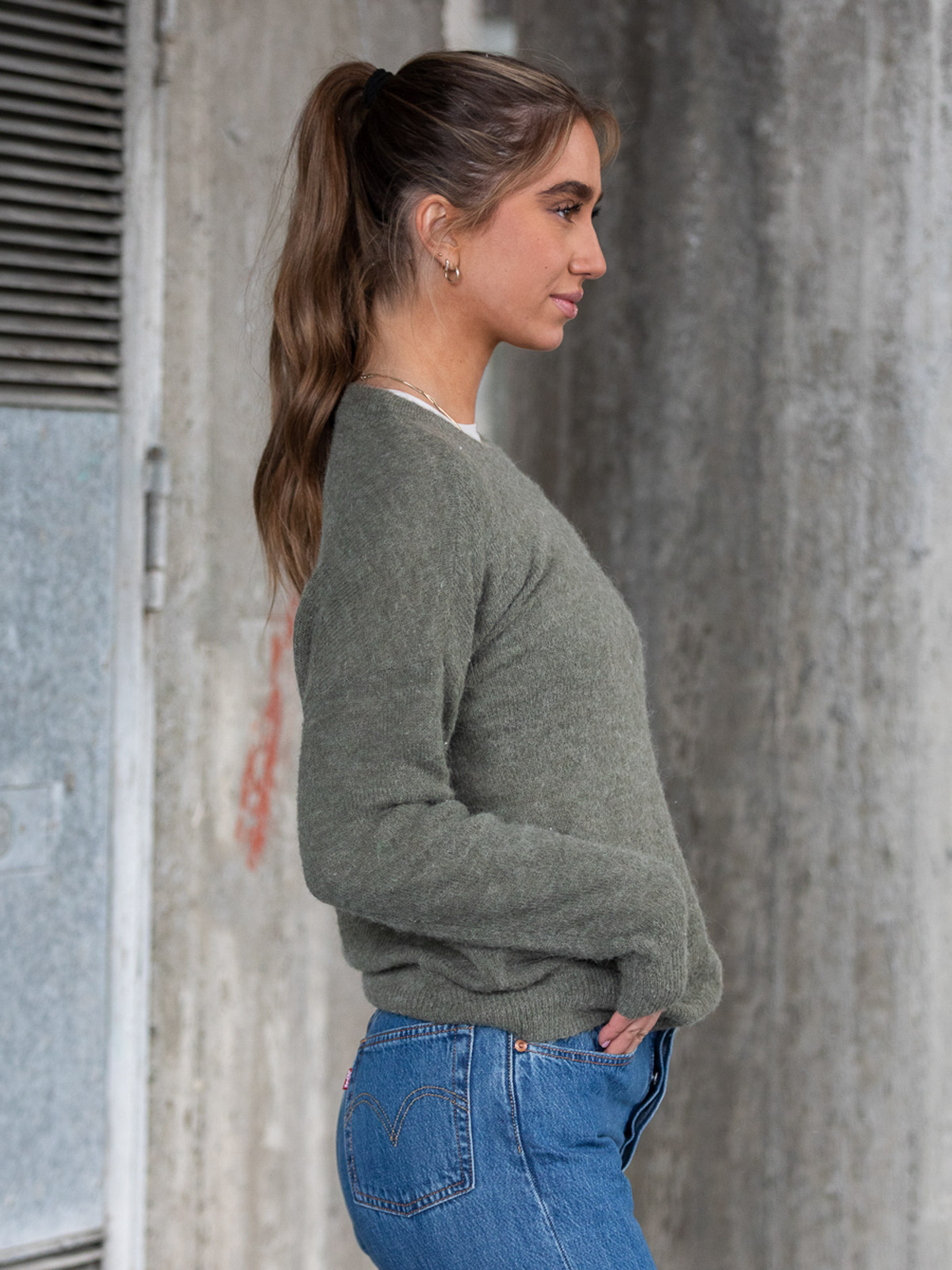Femme Mohair O-Neck Pullover