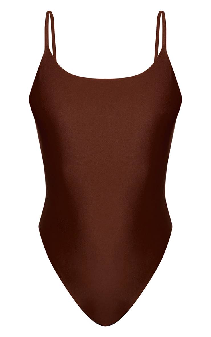 Chocolat Maillot De Bain Dos Nageur Échancré