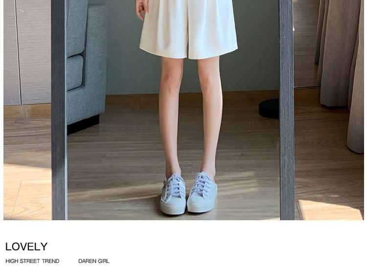 Magimomo - Hoge taille, effen, wijde jurk met korte pijpen