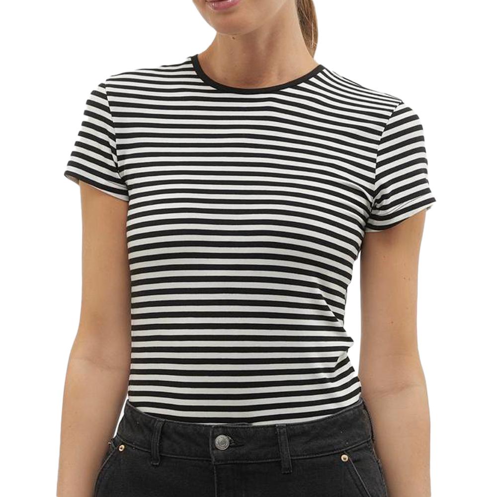 Vero Moda T-Shirt Noir/Blanc Femme Vero Moda Mines Fiona
