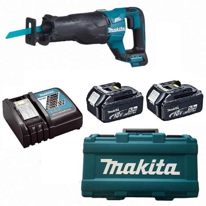 Makita DJR187RTE 18V Li-ion accu reciprozaag set (2x5.0Ah) in koffer - koolborstelloos