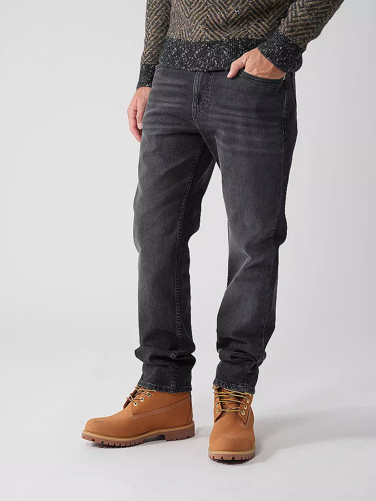 TOMMY JEANS Jeans Regular Straight  schwarz