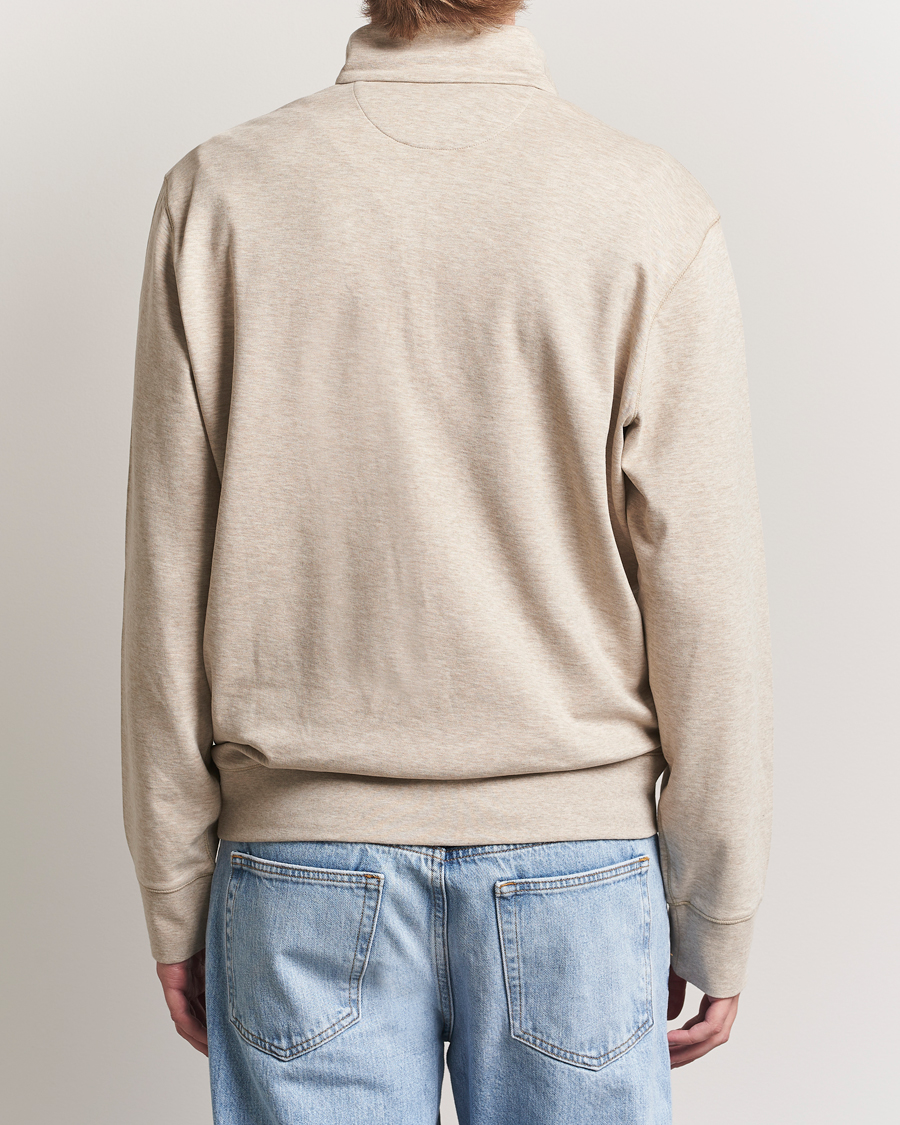 Polo Ralph Lauren Double Knit Half-Zip Sweater Tuscan Beige Heather