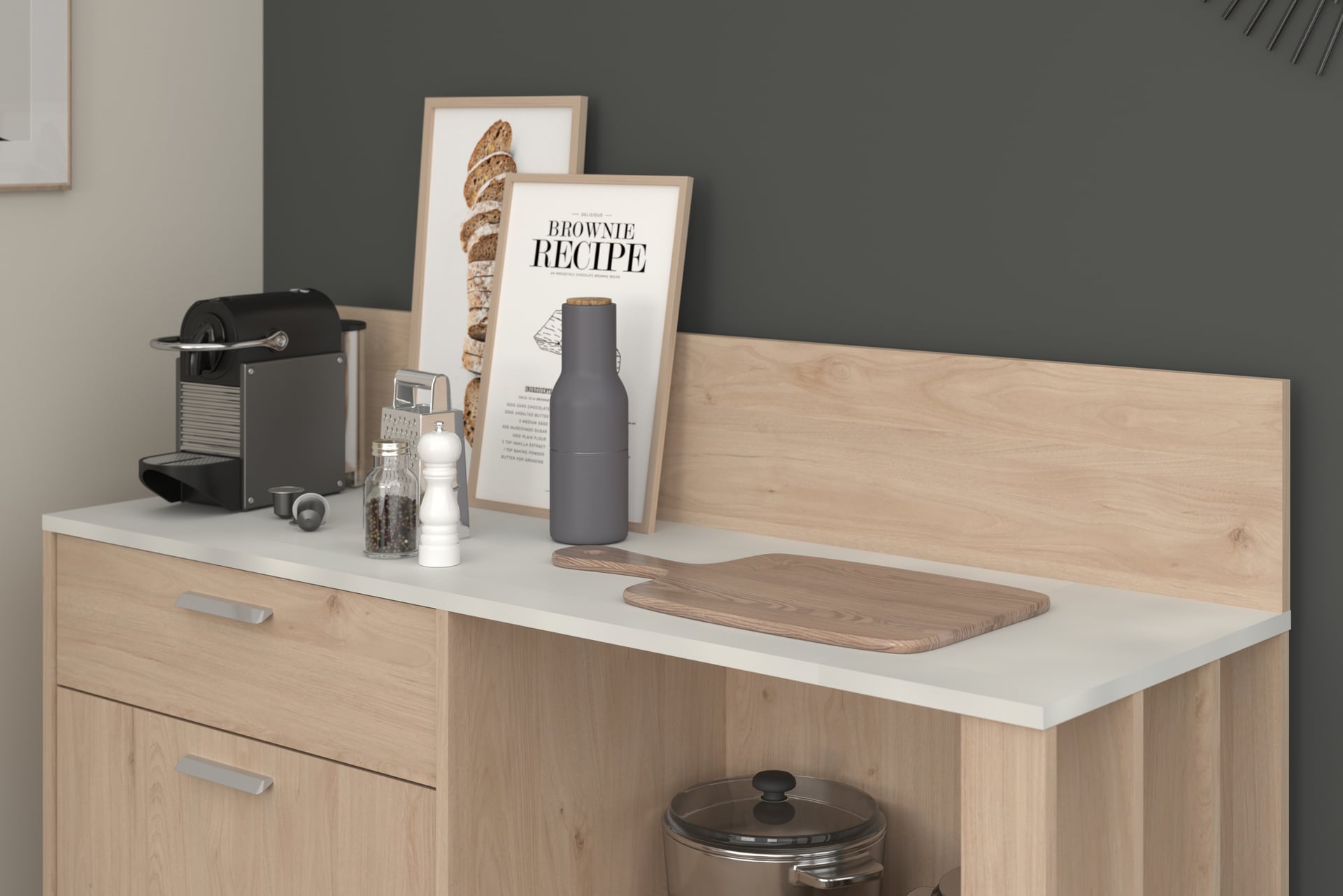 Parisot Beistellschrank GALA 12 Jackson Eiche NB ca. 120x100x41 cm