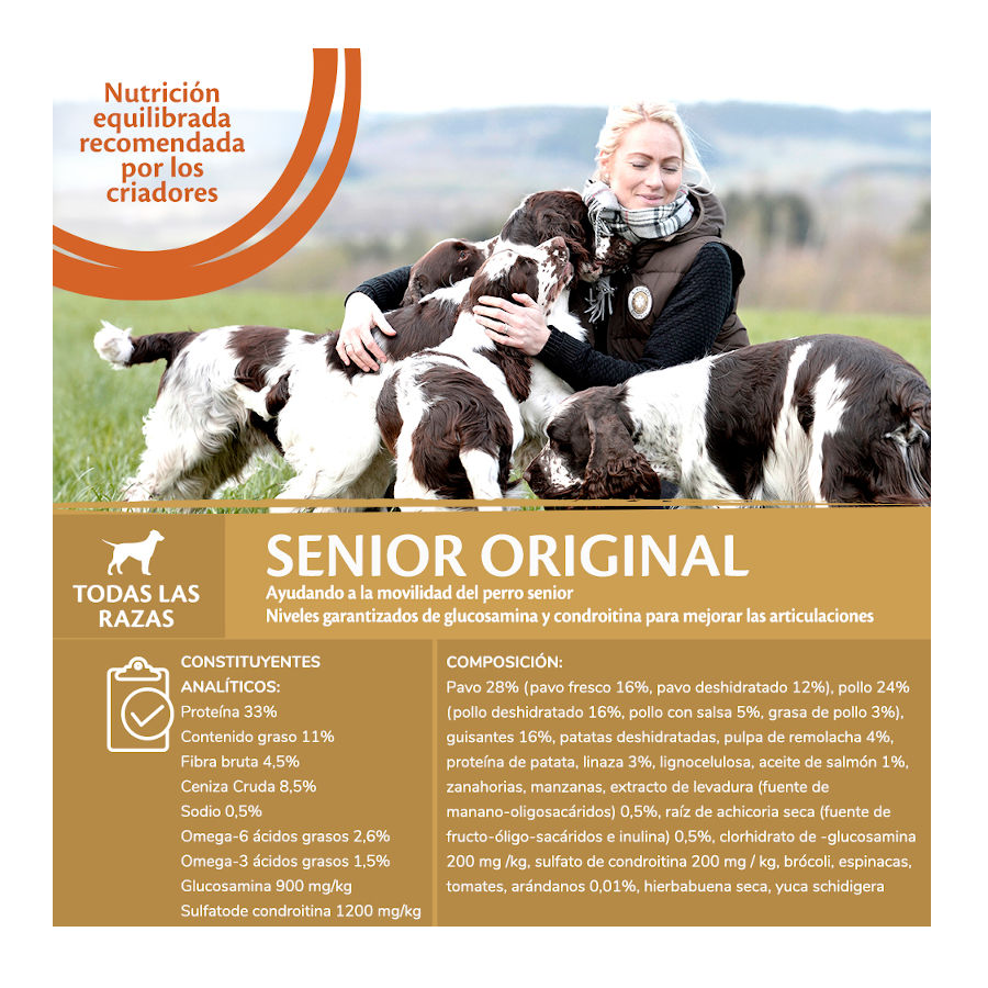 Ração para cães Wellness Core Senior de 1,8 kg com frango e peru