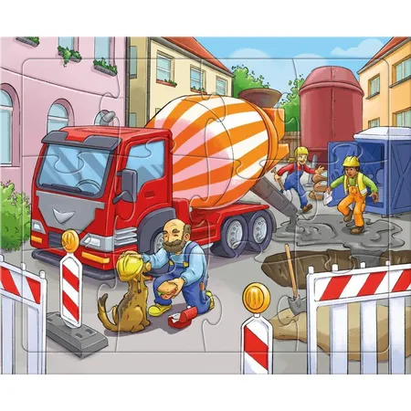 HABA 305883 Puzzles Baustellenfahrzeuge