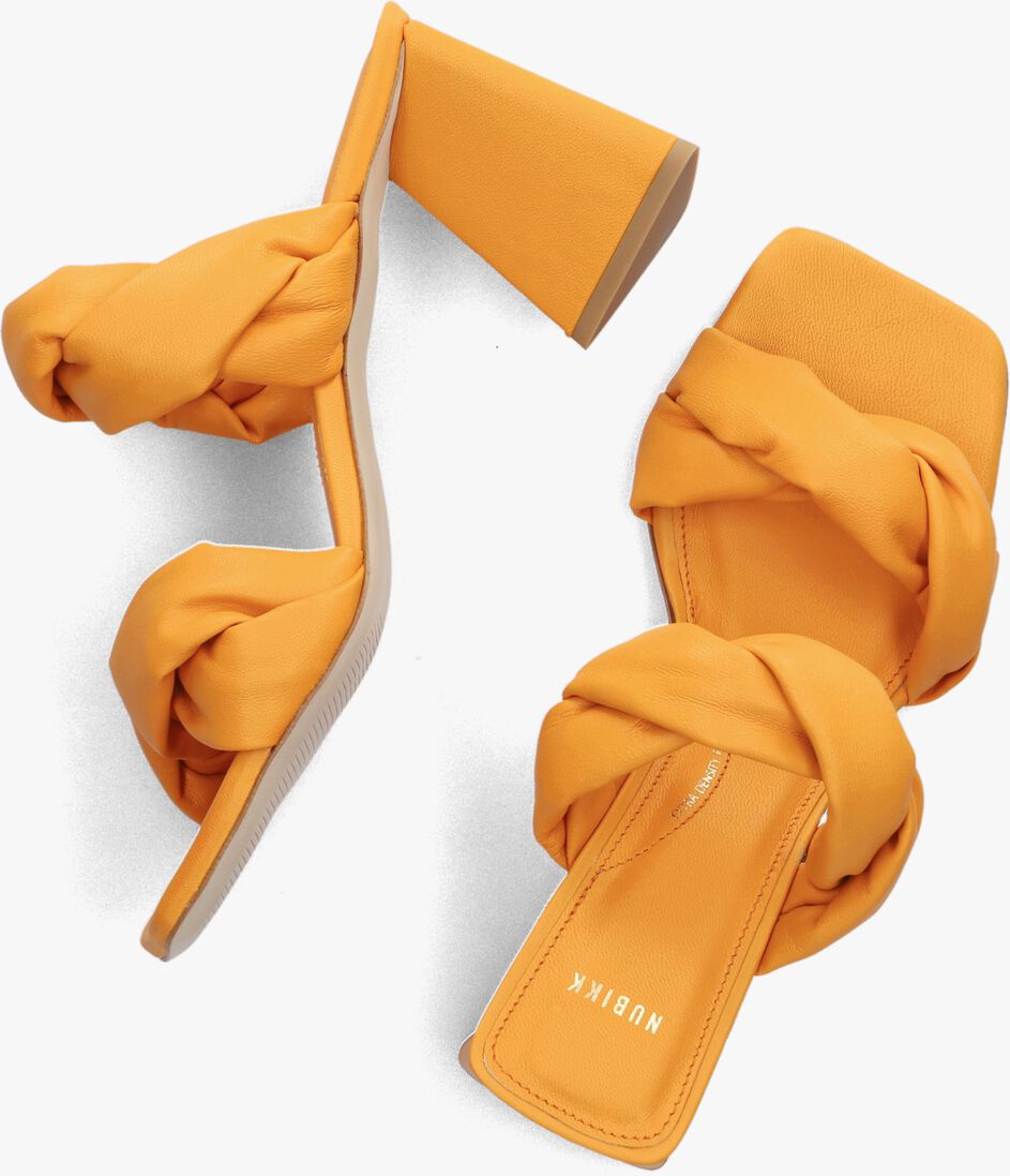 NUBIKK oranje nubikk muiltjes triangle twist