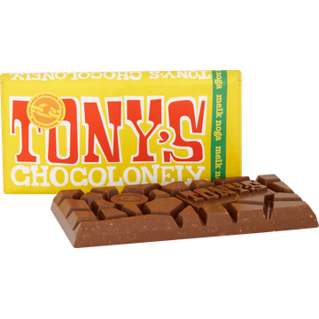 Tony's Chocolonely Melk Chocolade Reep Noga 180 g