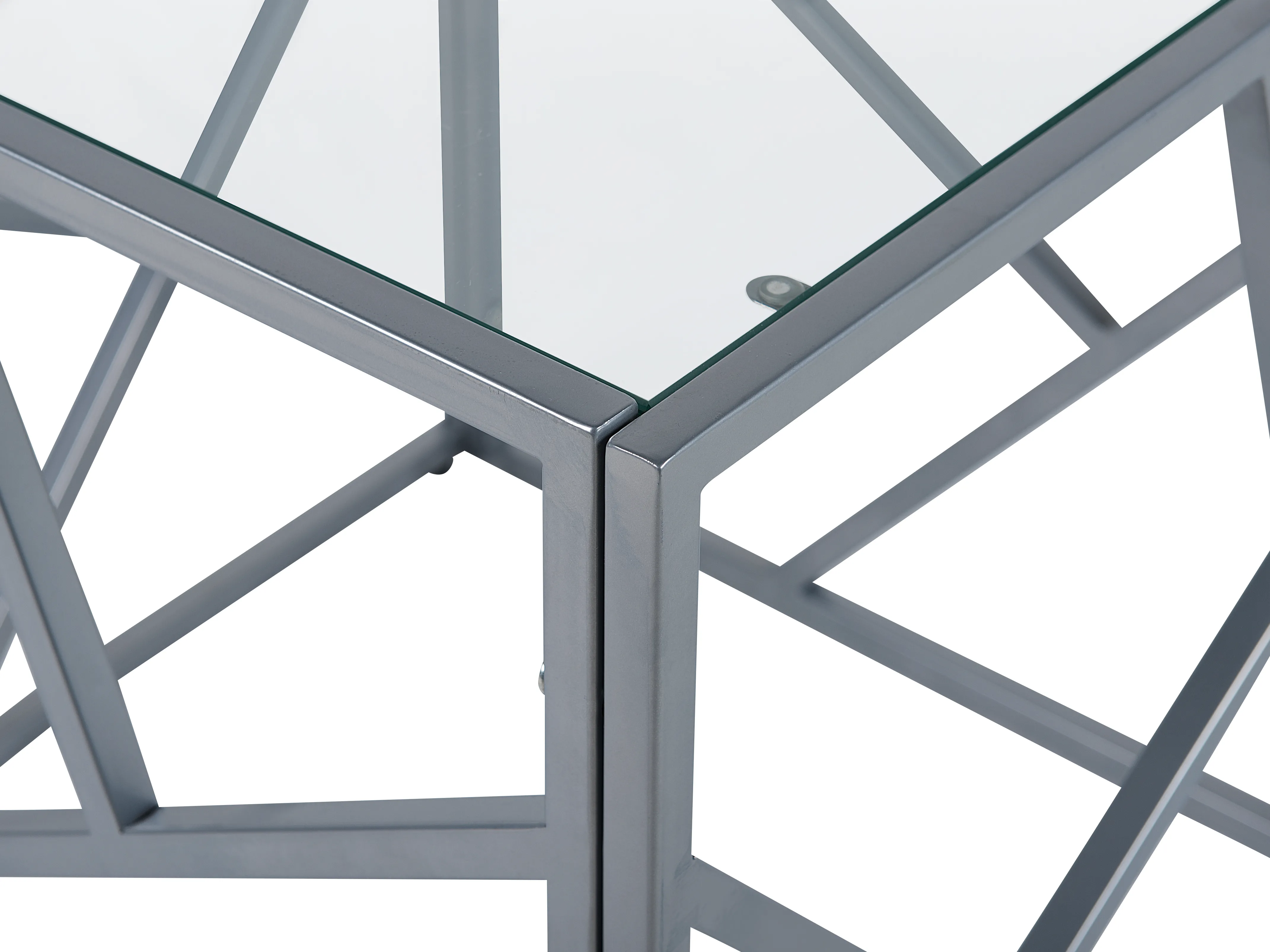 Bijzettafel ORLAND Glas Zilver