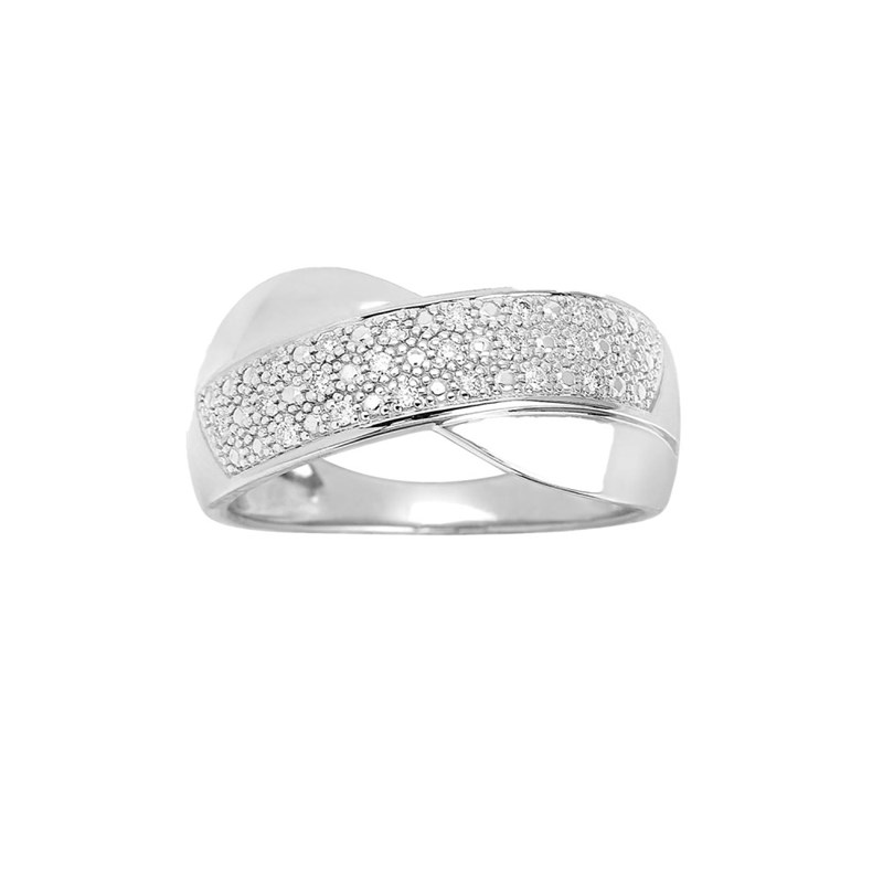 Bague Femme - Or 18 Carats - Diamant 0,1 Carats