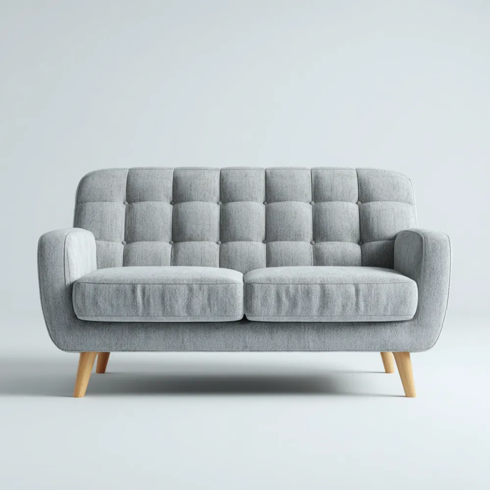 2-Sitzer-Sofa Stoff 150x85x90 cm - Hellgrau - Skandinavisches Design
