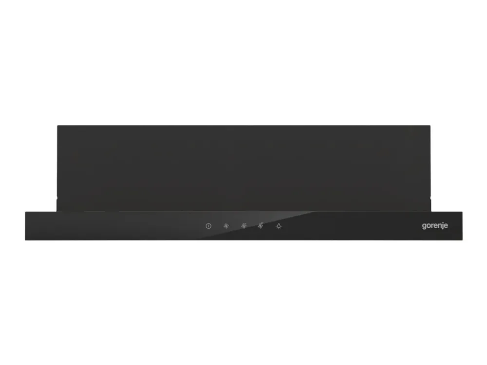 Gorenje Essential TH64E4BG - Hætte - teleskopisk - bredde: 60 cm - dybde: 30.6 cm - udtrækning og recirkulation (-) - sort