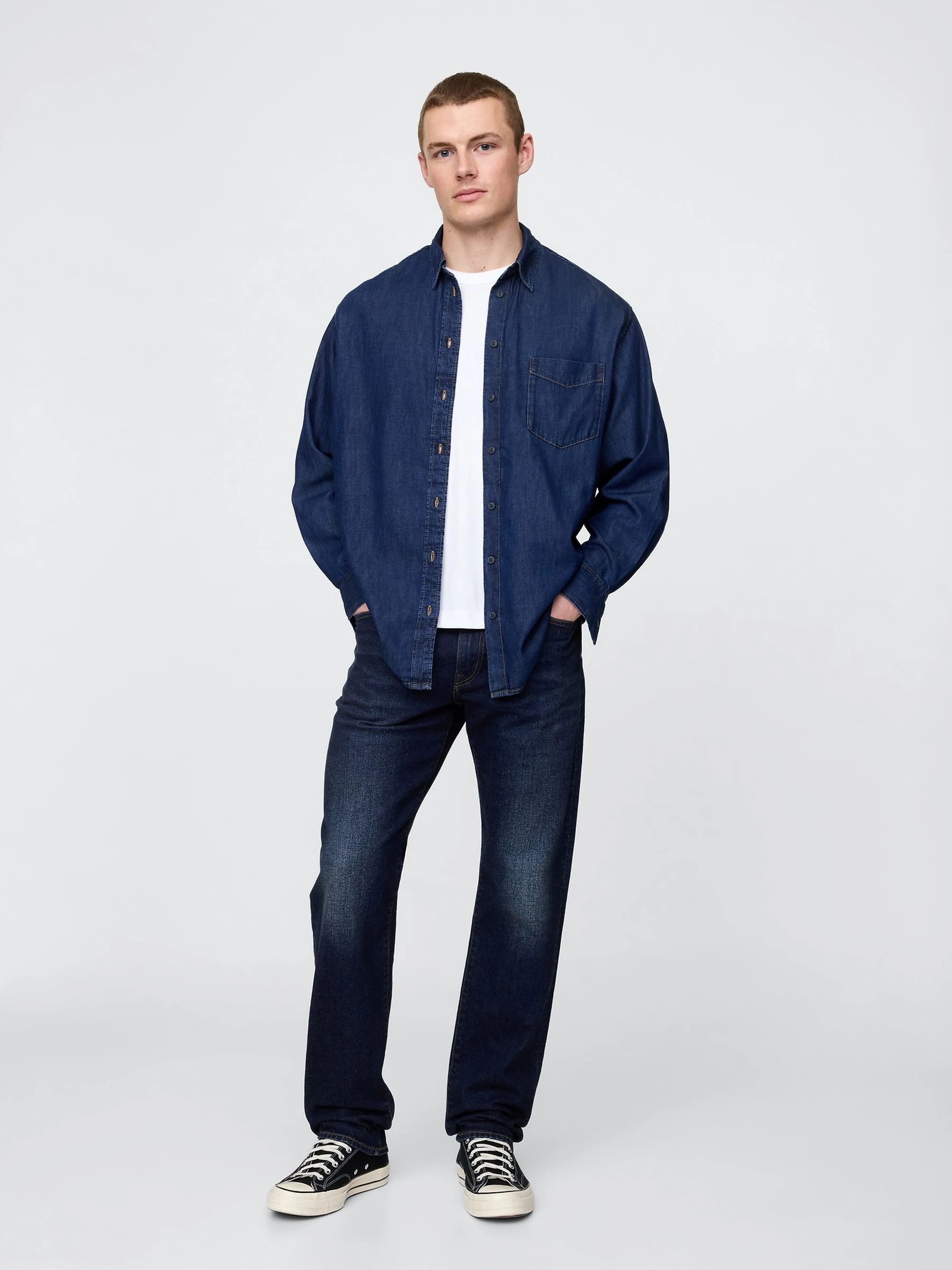Indigoblauw - Gap - Rechte jeans