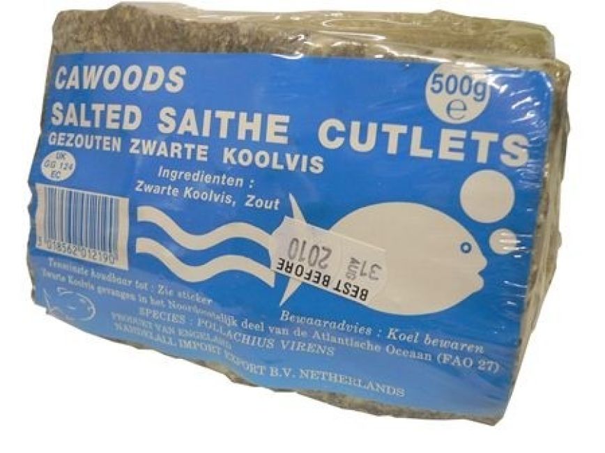 Cawoods Gezouten Zwarte Koolvis 500g