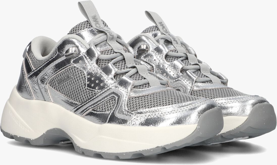 WODEN grijze woden lage sneakers sif metallic