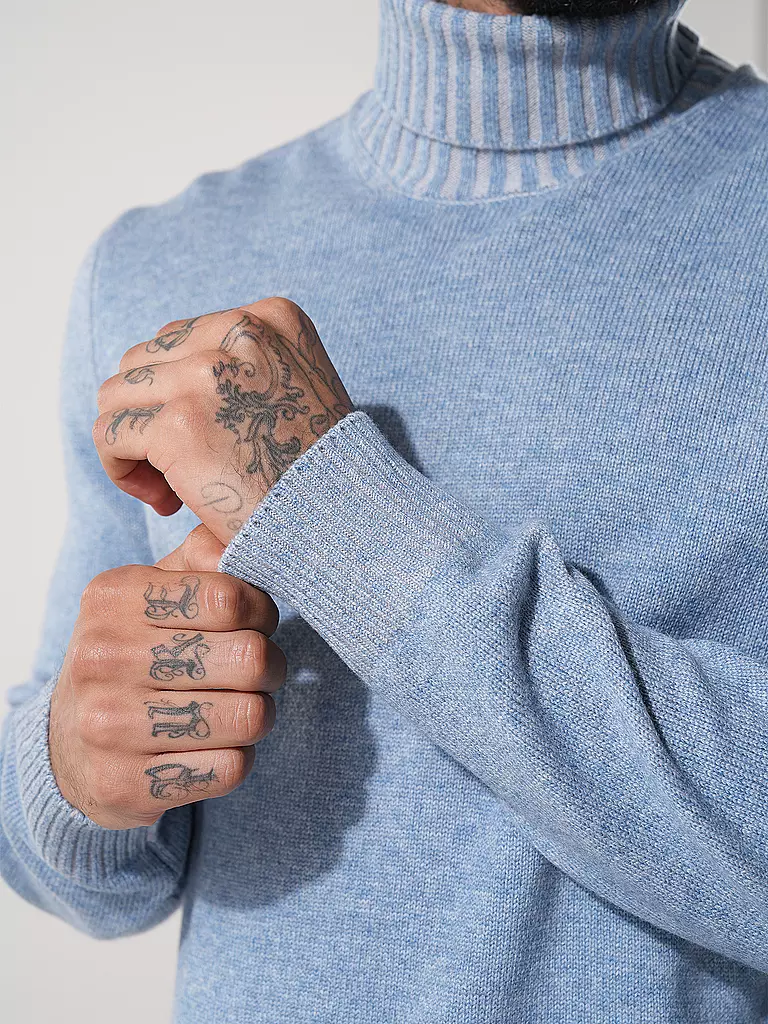 GRAN SASSO Rollkragenpullover hellblau
