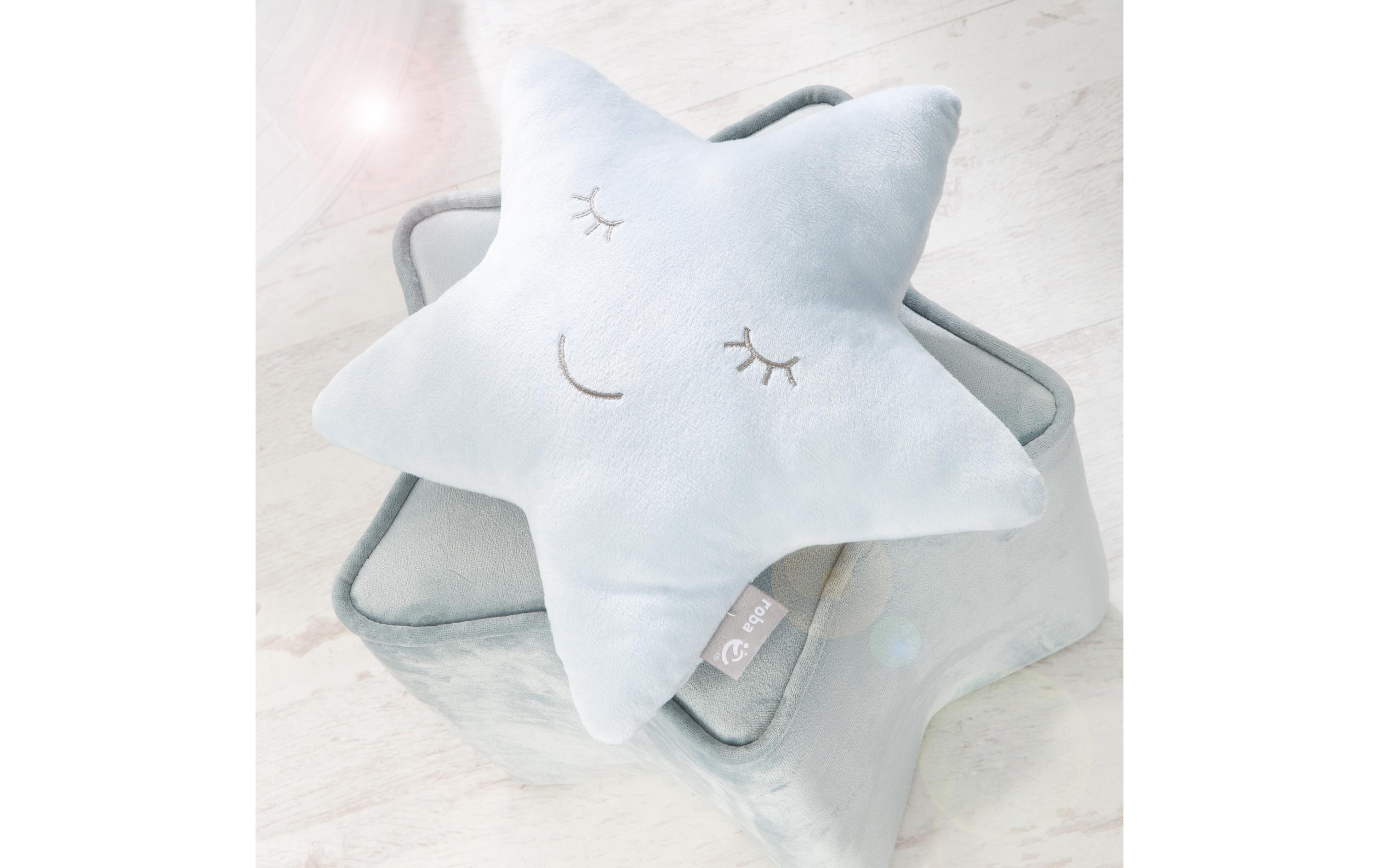 Kissen Stern HellblauFlauschiges Kuschelkissen für jedes Baby- & Kinderzimmer