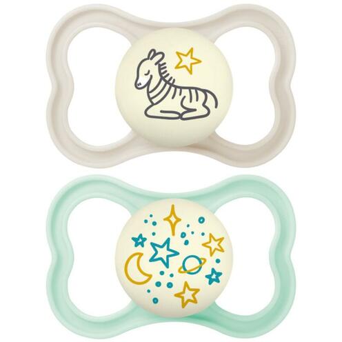 Lot de 2 sucettes Supreme dès 18 mois Planet Love Night - Coloris aléatoire - MAM