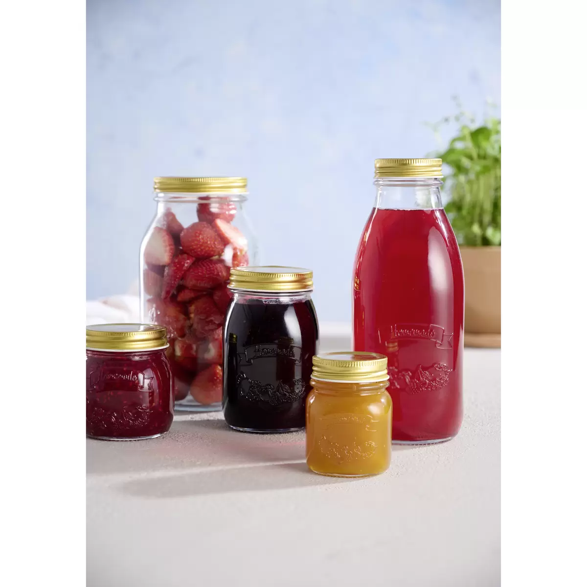 Einmachglas Flasche 1L SCHOU Transparent