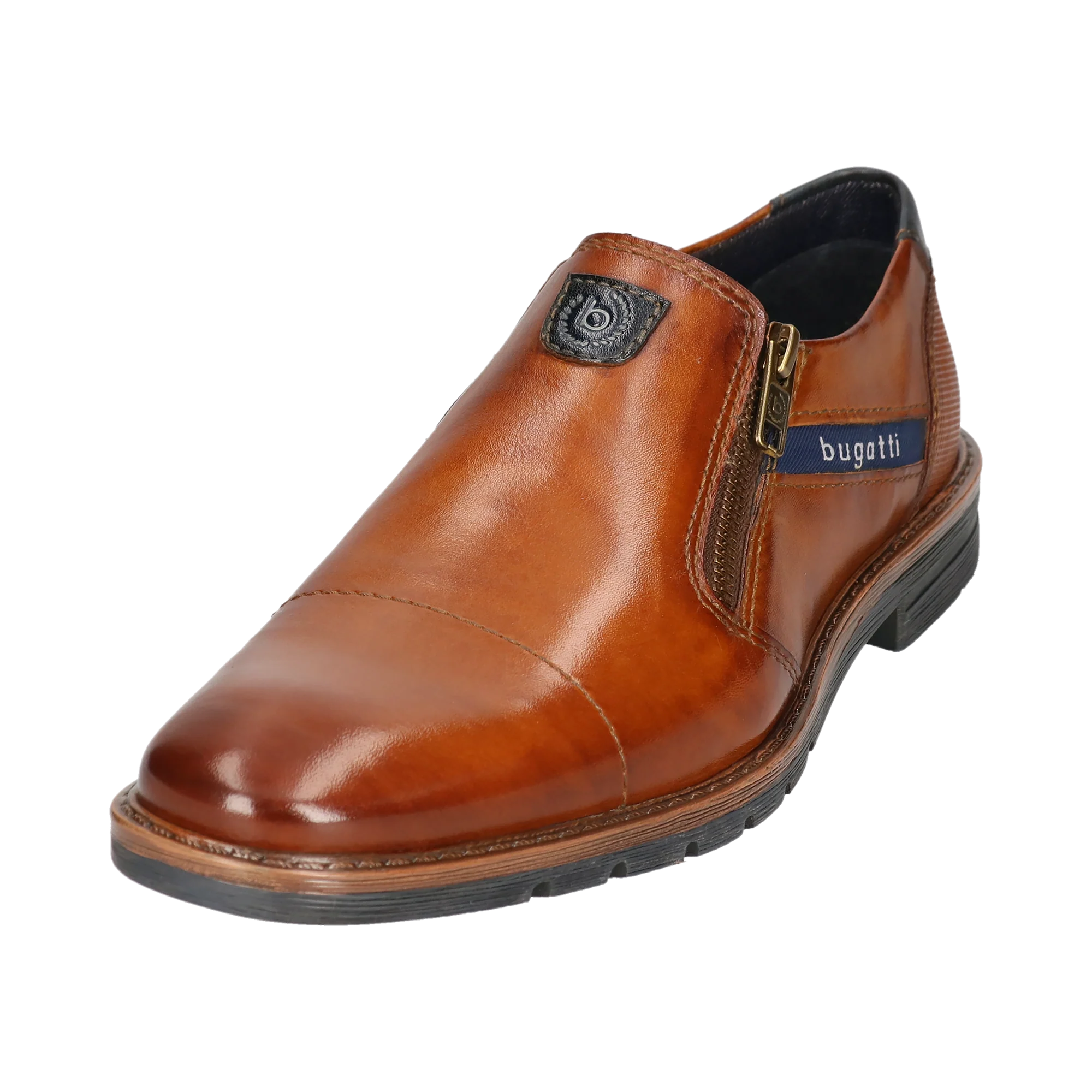 Leder Slip on cognac