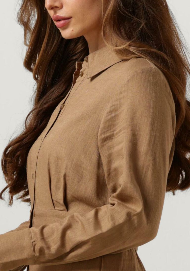 SELECTED FEMME bruine selected femme mini jurk slfeloisa ls short shirt dress