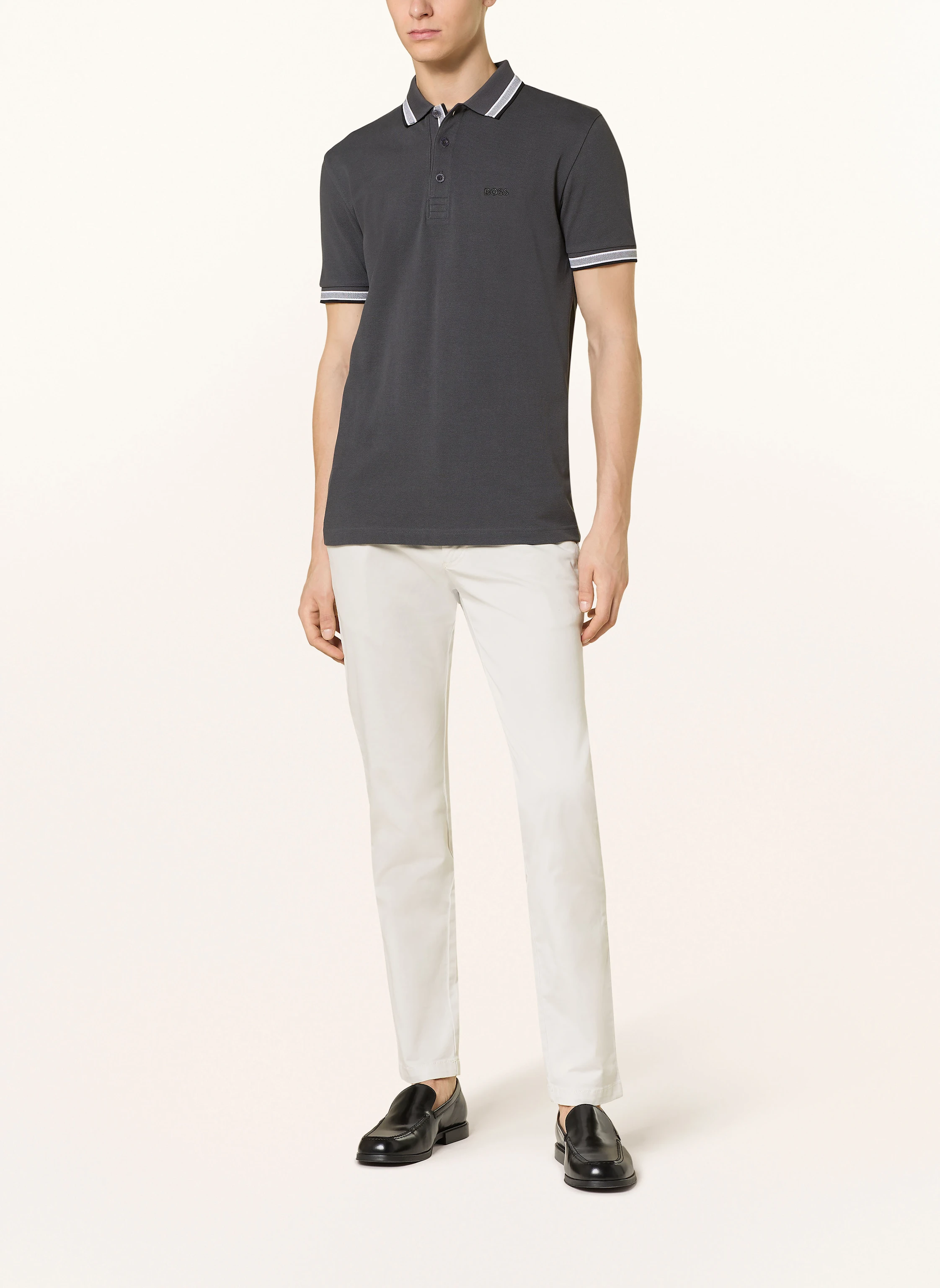 BOSS Piqué-Poloshirt PADDY CURVED Regular Fit
