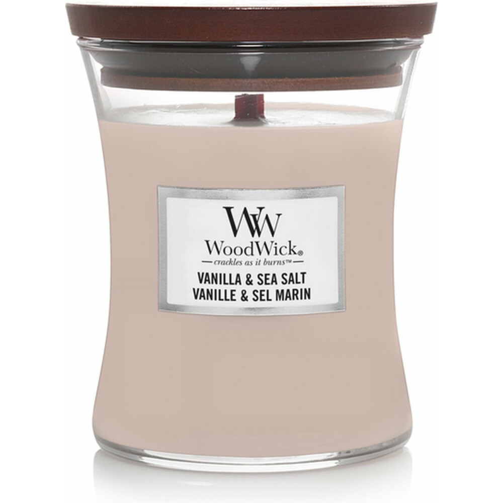 WoodWick Geurkaars Medium Vanilla & Sea Salt275 gr