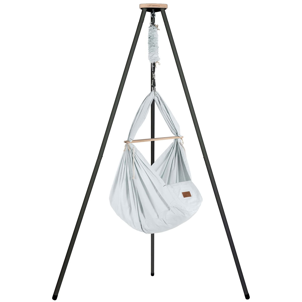 SCHMUSEWOLKESCHMUSEWOLKE   Tipi anthrazit mit Bio Federwiege air grey Wolle