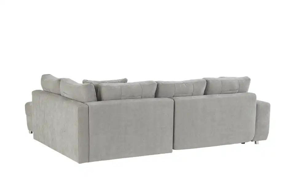 Ecksofa Arissa de Luxe Grau rechts Webstoff