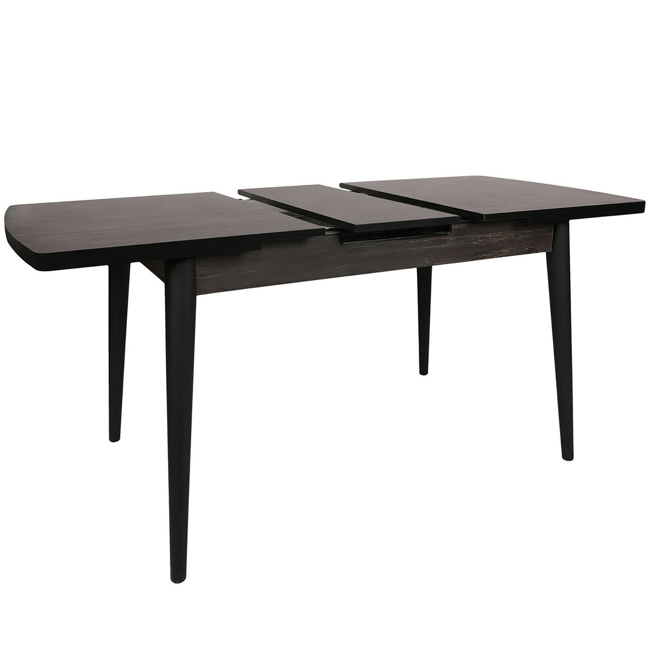Homitis Table à manger inci noir -130+30x79x80 cm