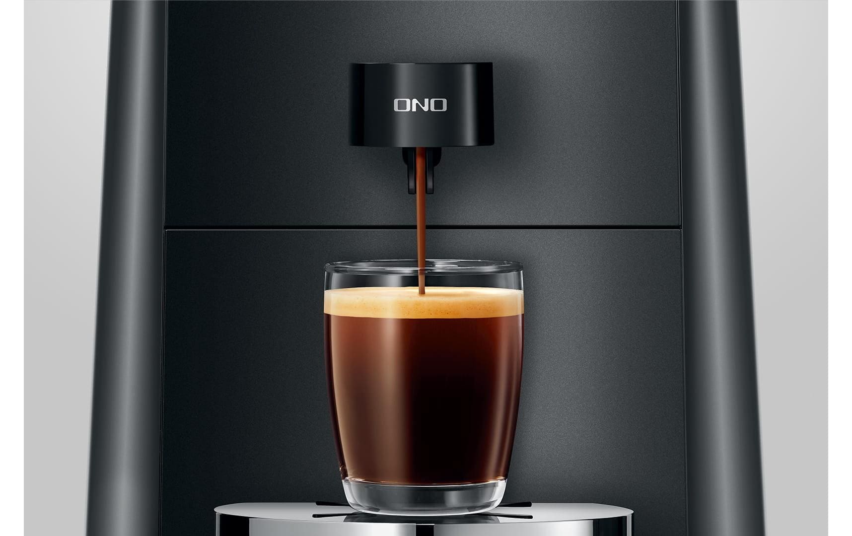 Kaffeehalbautomat ONO Schwarz<br>Eintassenmaschine mit modernster Brühtechnologie