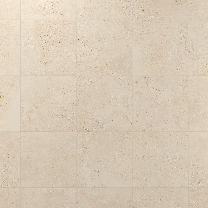 Carrelage sol intérieur aspect béton mat beige Rodas 45 x 45 cm