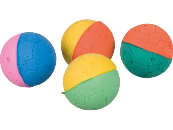 Trixie Soft ball, skumgummi, ø 4.3 cm, 4 stk., ass. farver