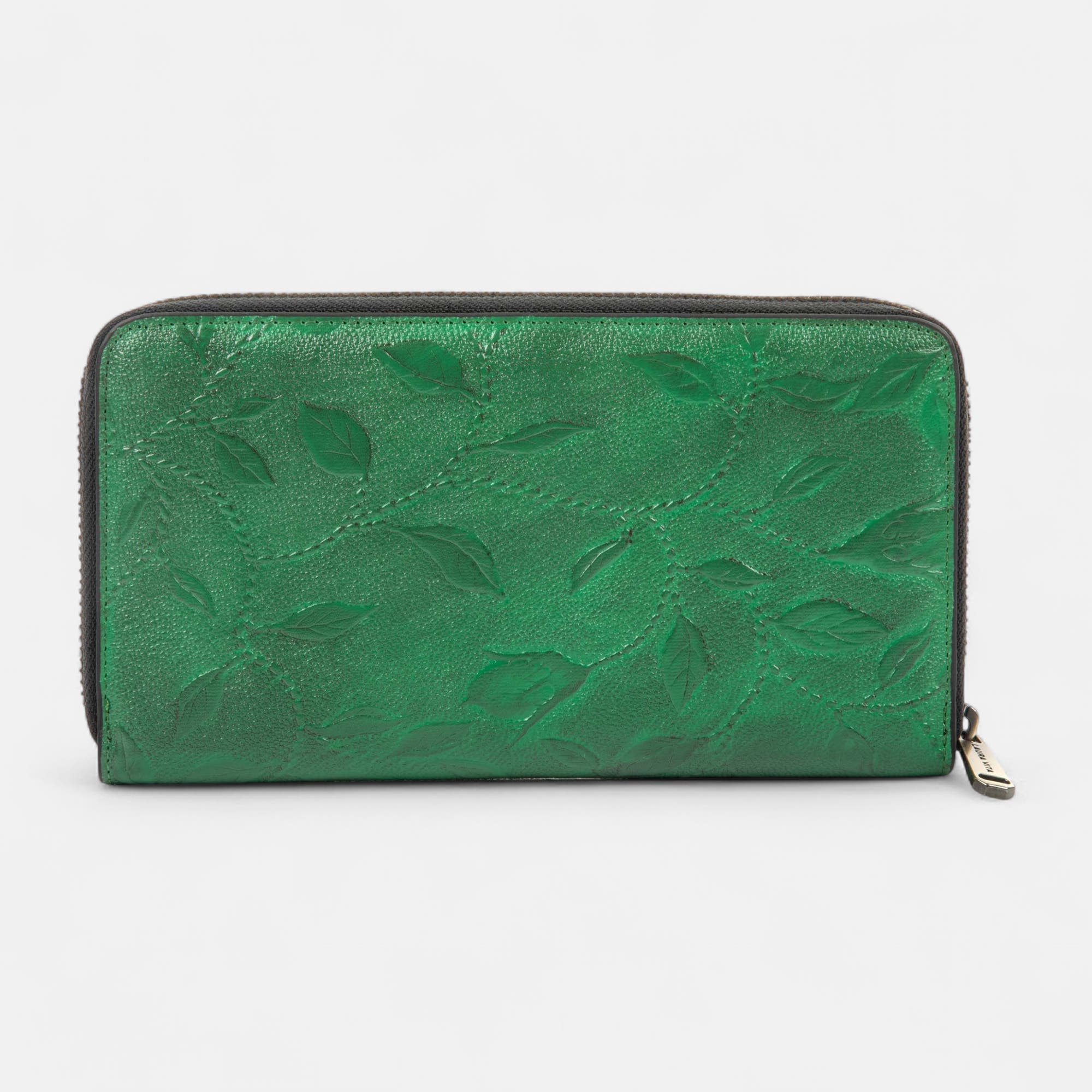 Petite maroquinerie en cuir vert