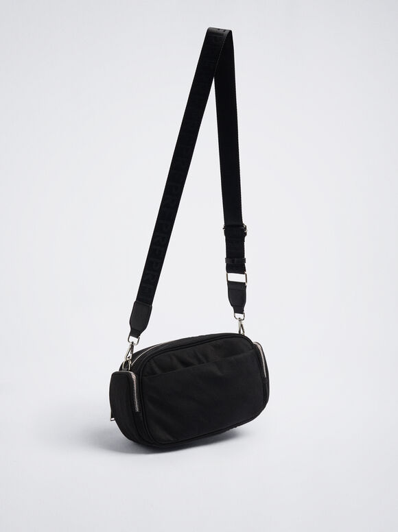 Bolsa Bandolera De Nylon - Preto