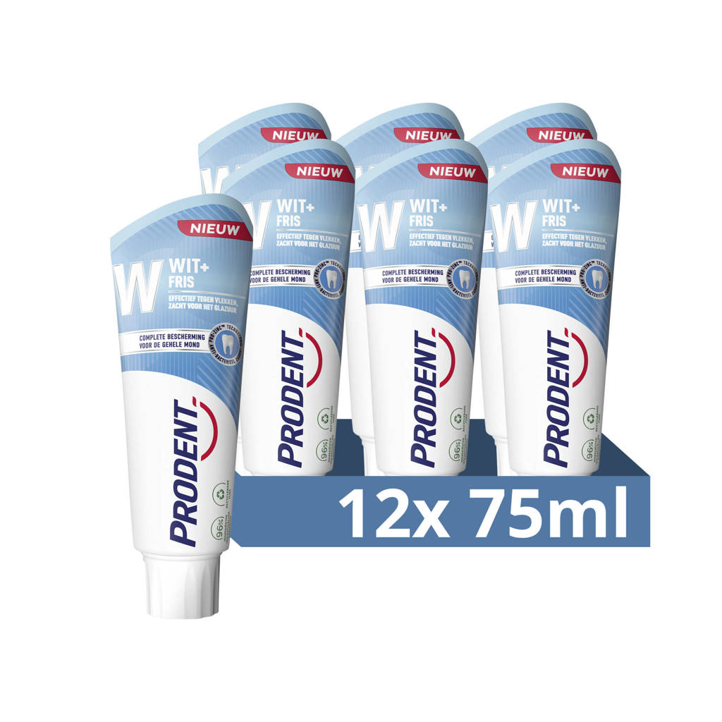 Wit + Fris tandpasta - 12 x 75 ml