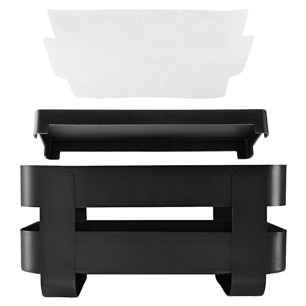 Selvvannende Herb Organiser stål, sort